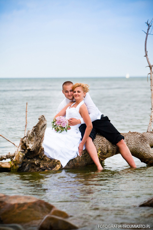 zdjęcia ślubne nad morzem